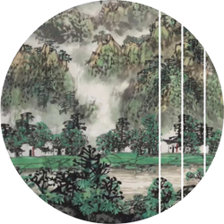 沙舸作品：青山不墨千秋画，流水无弦万古琴