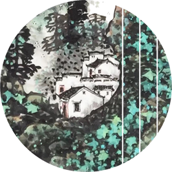 沙舸作品：飞流落云中