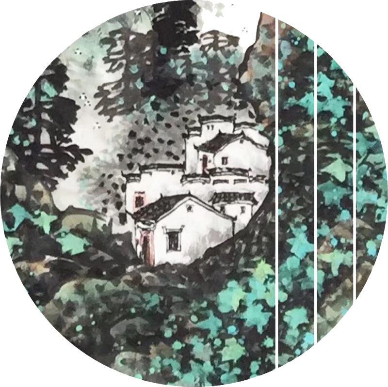 沙舸作品：飞流落云中