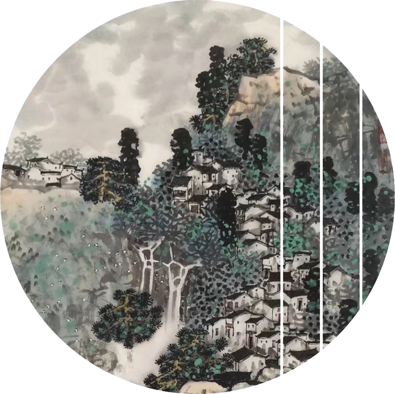 沙舸作品：花动一山春色