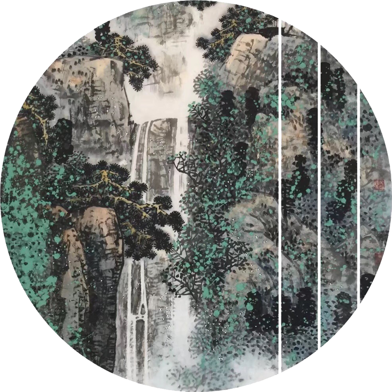 沙舸作品：花动一山春色